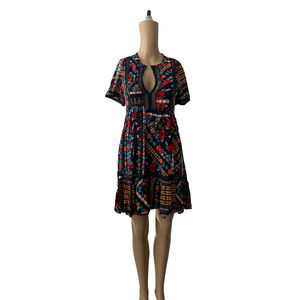 Three Days Navy Floral Size XS  Mini Baby Doll Dress